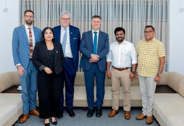 
Indo-Pacific Regional Director of the UK Foreign, Commonwealth and Development Office Ben Mellor met NPP leader Anura Kumara Dissanayake at the JVP Head Office this afternoon.


