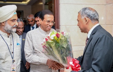 
President Maithripala Sirisena today left for New Delhi, India to attend the swearing-in ceremony of Narendra Modi as the Prime Minister of India.

A 12-member delegation accompanied the President in the tour.
